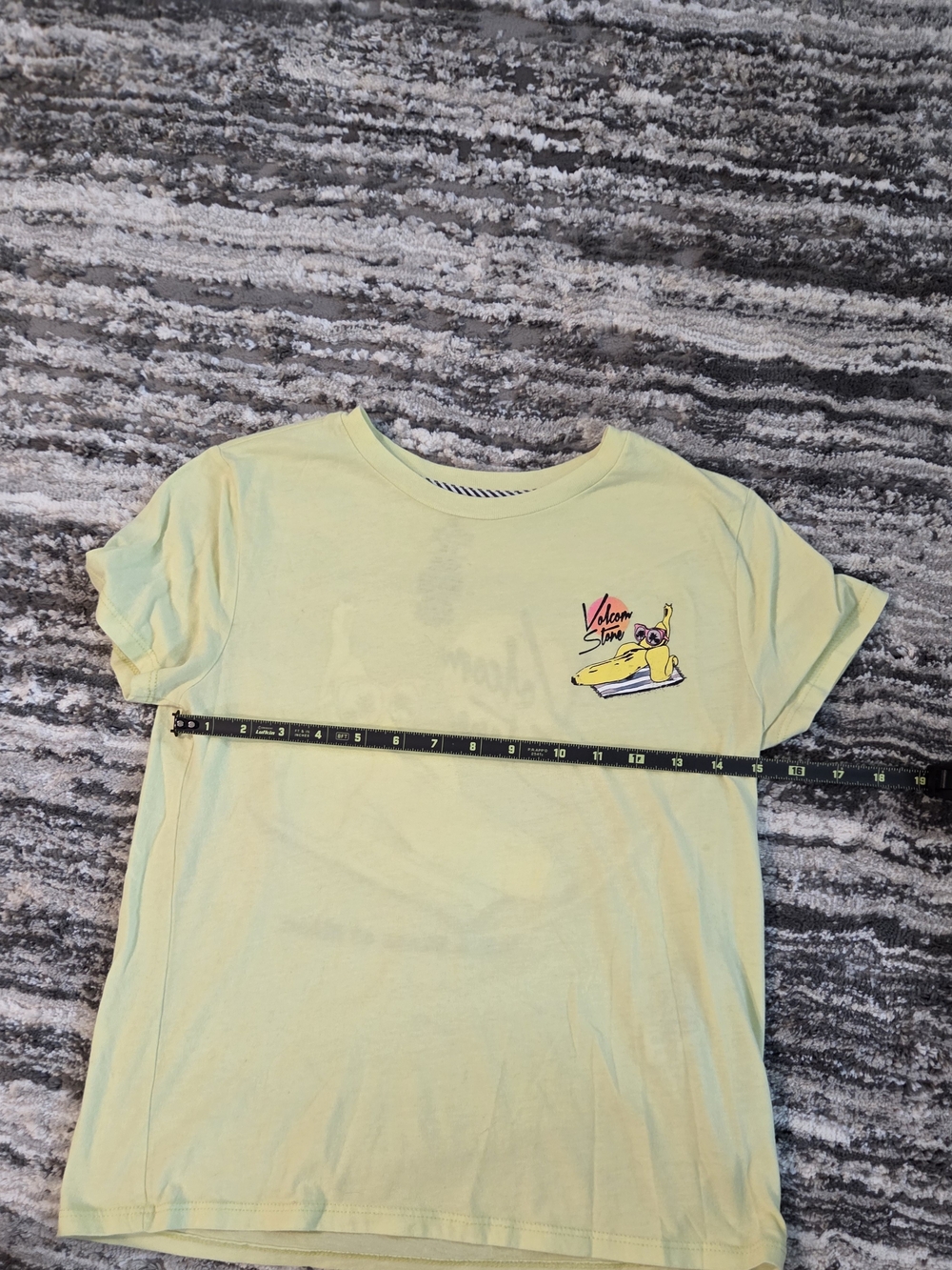 Volcom Light Yellow Kids Surf Graphic Tee